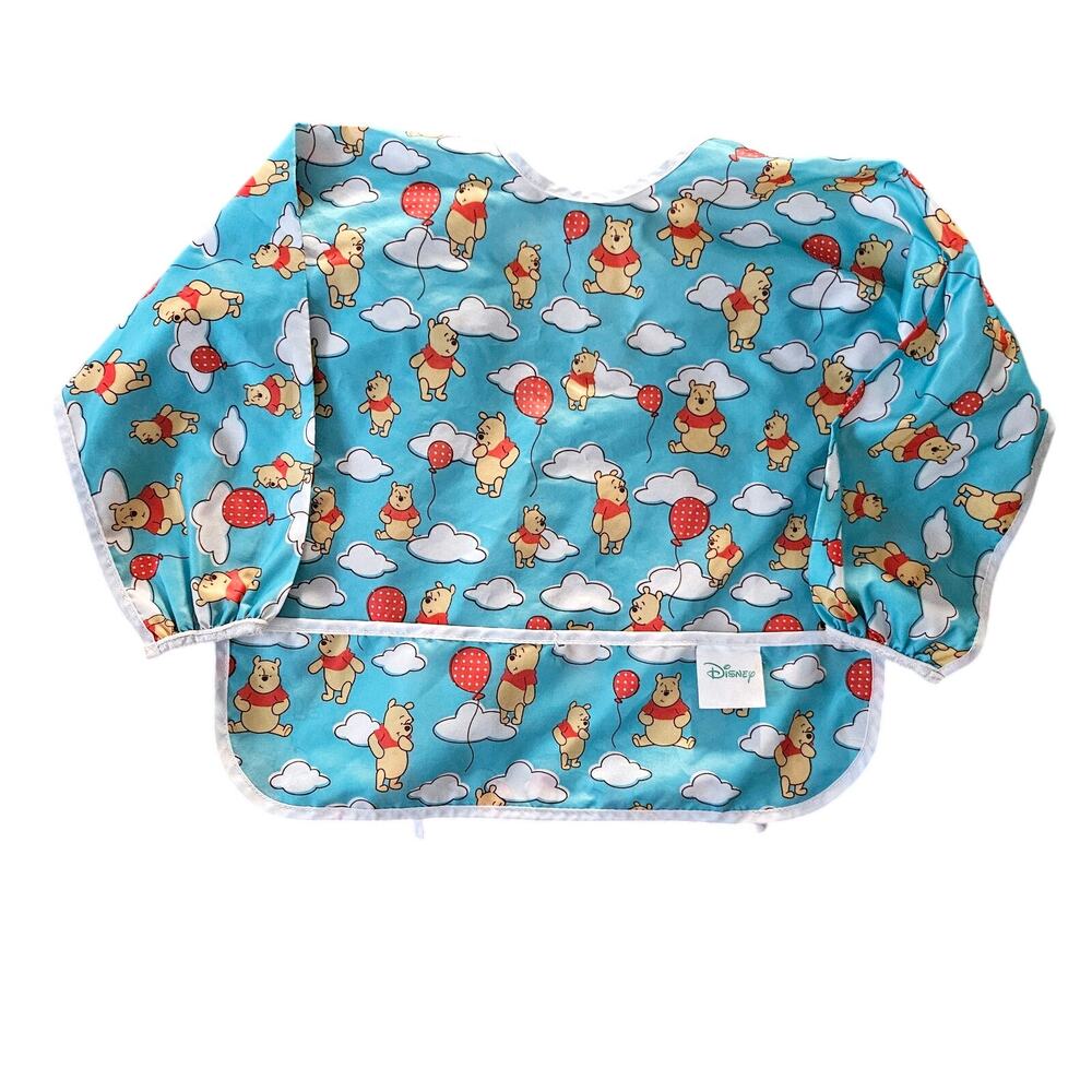Bumkins Disney Winnie the Pooh Toddler Bib Art Smock Teal Balloon